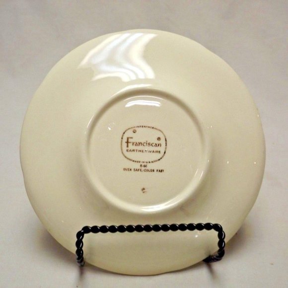 Franciscan Earthenware Hand Painted Set of 4 - 6 3/8" Bread & Butter Plates USA - Picture 8 of 12